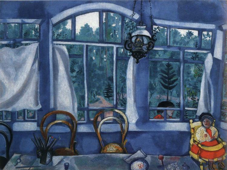 Window over a Garden painting - Marc Chagall Window over a Garden art painting